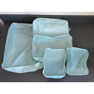 JJ POWER Travel Packing Cubes Set Light Blue Waterproof Luggage Organizers 4pc